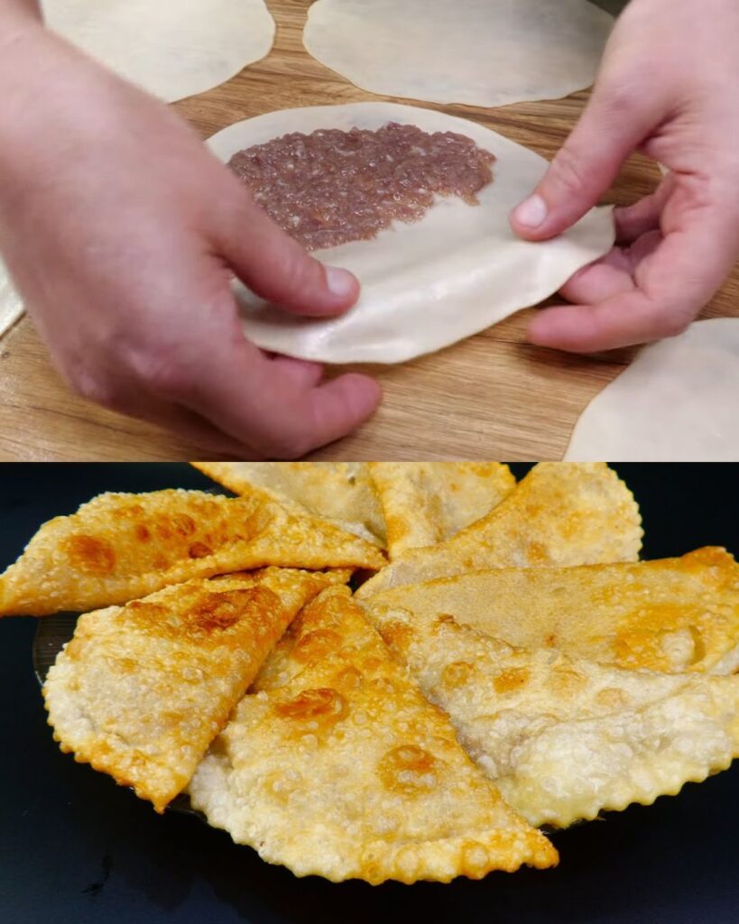 Homemade Meat Dumplings with Crispy Fried Crust finished dish