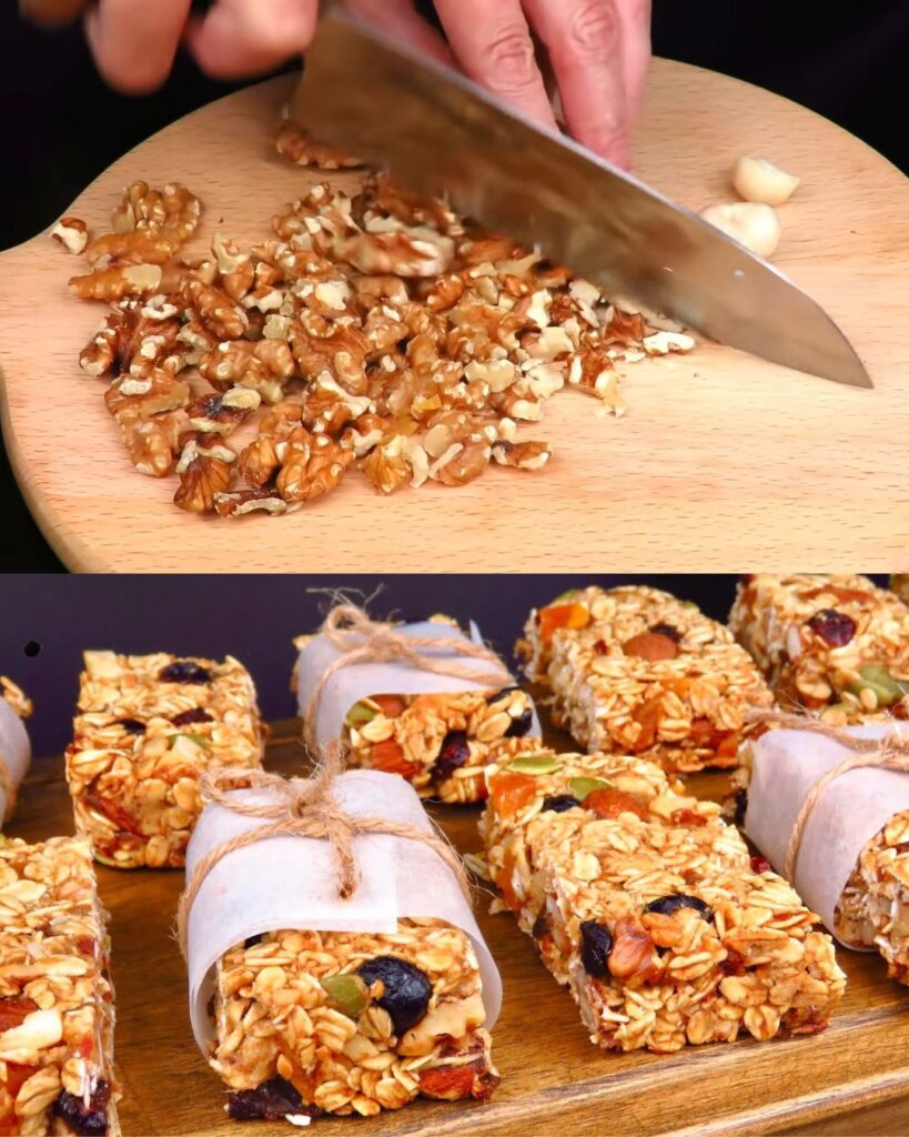 Homemade Nutty Granola Bars finished dish