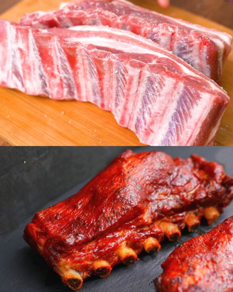 Tender Glazed Pork Ribs finished dish