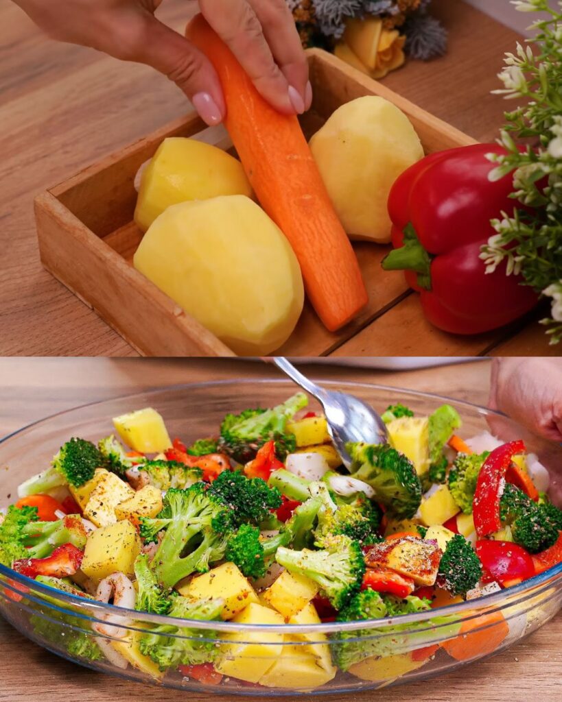 Roasted Vegetables with Creamy Cucumber Dill Sauce