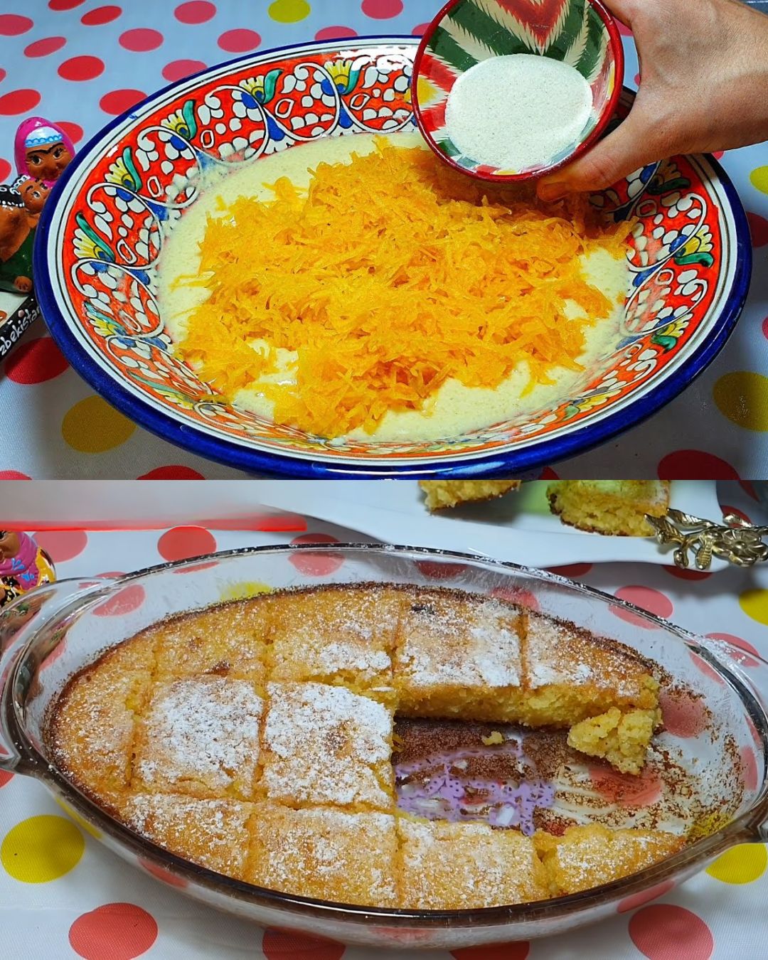 Pumpkin Semolina Cake with Kefir