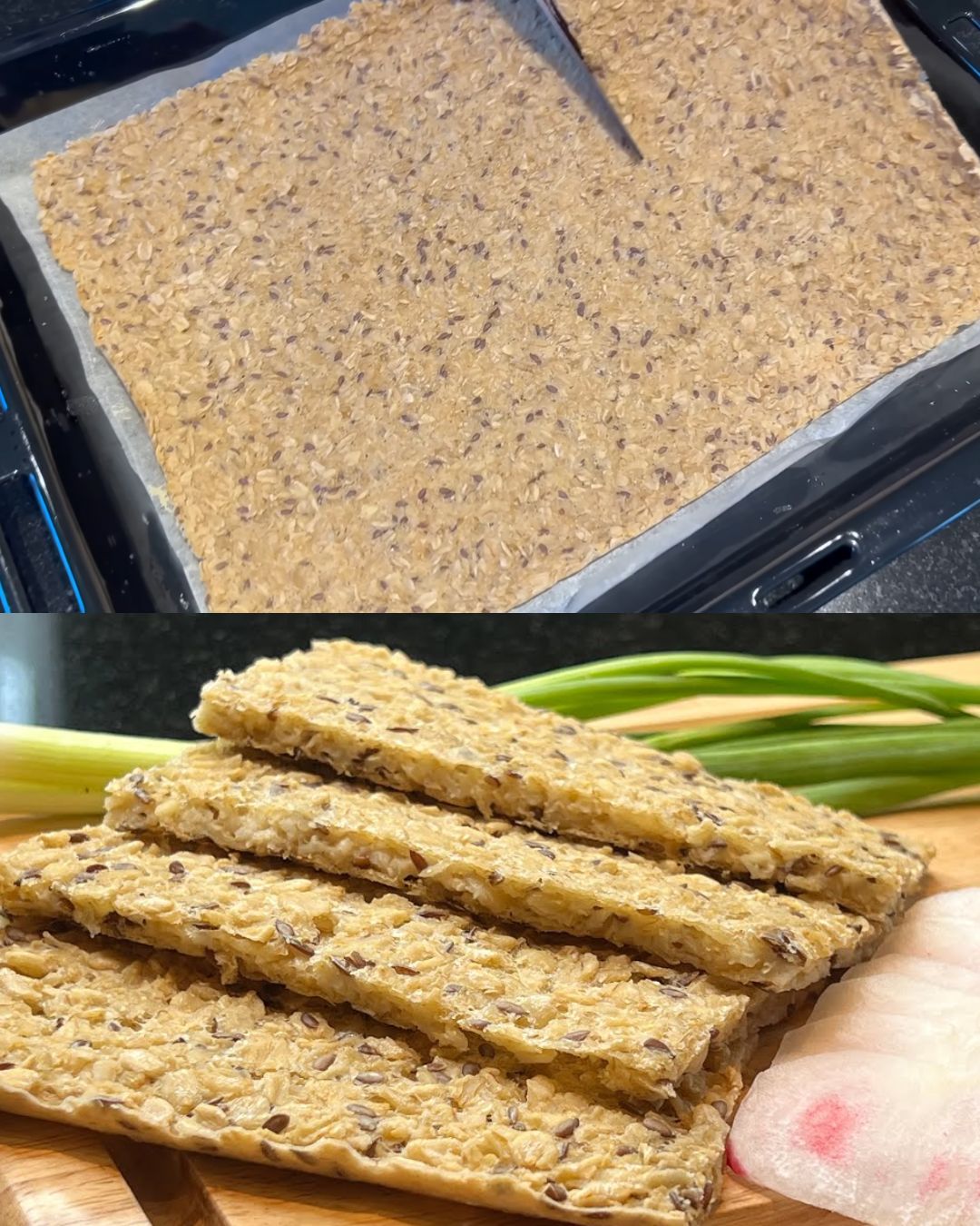 Homemade Oat and Flaxseed Crackers