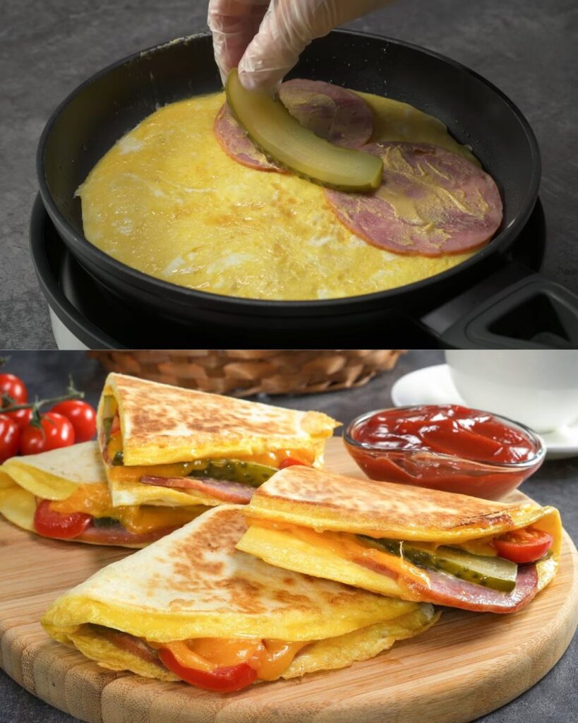 Stuffed Flatbread: A Quick and Delicious Breakfast or Dinner finished dish
