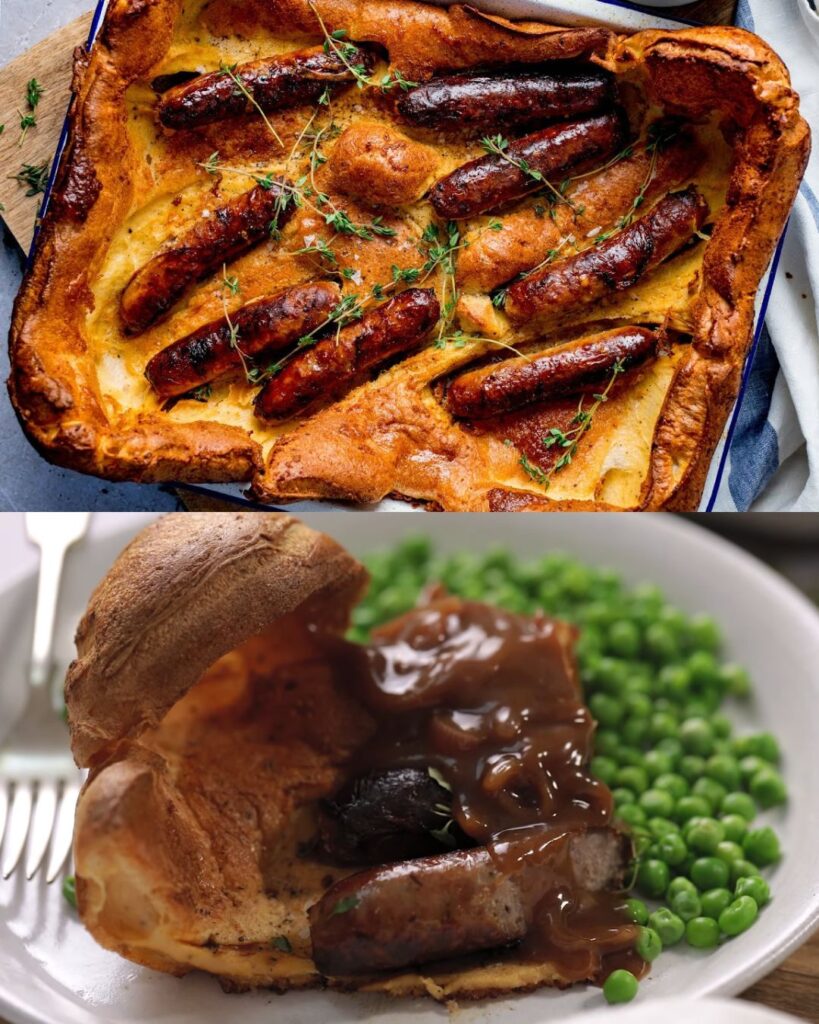 Classic Toad in the Hole with Red Onion Gravy