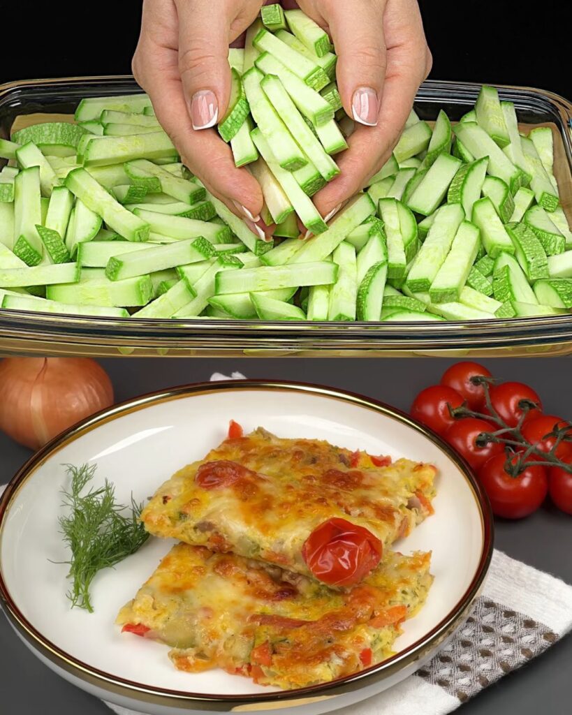 Vegetable Egg Bake with Mozzarella