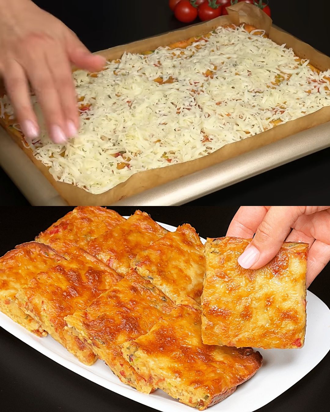Zucchini and Potato Savory Pancake Bake