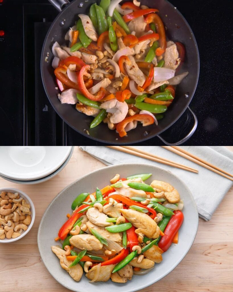 Spicy Chicken Stir-Fry with Cashews
