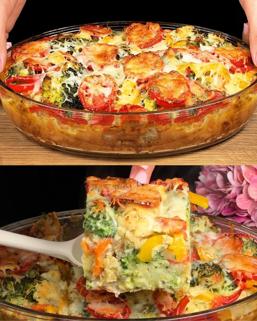 Vegetable Frittata with Broccoli and Cauliflower