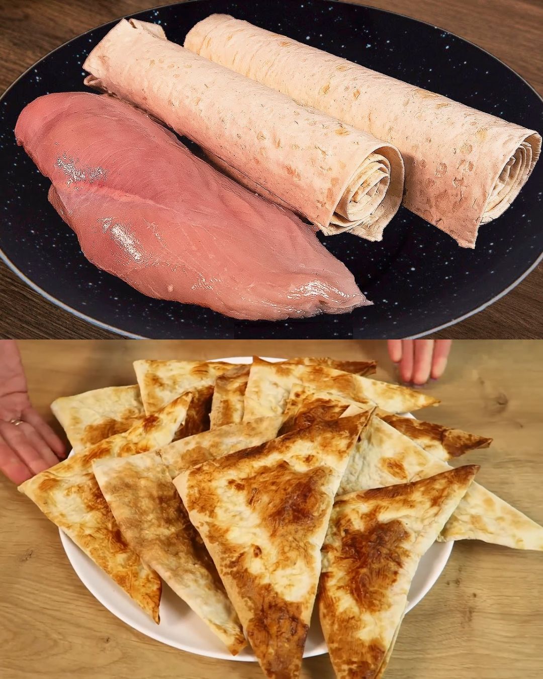 Lavash Chebureki with Chicken Filling