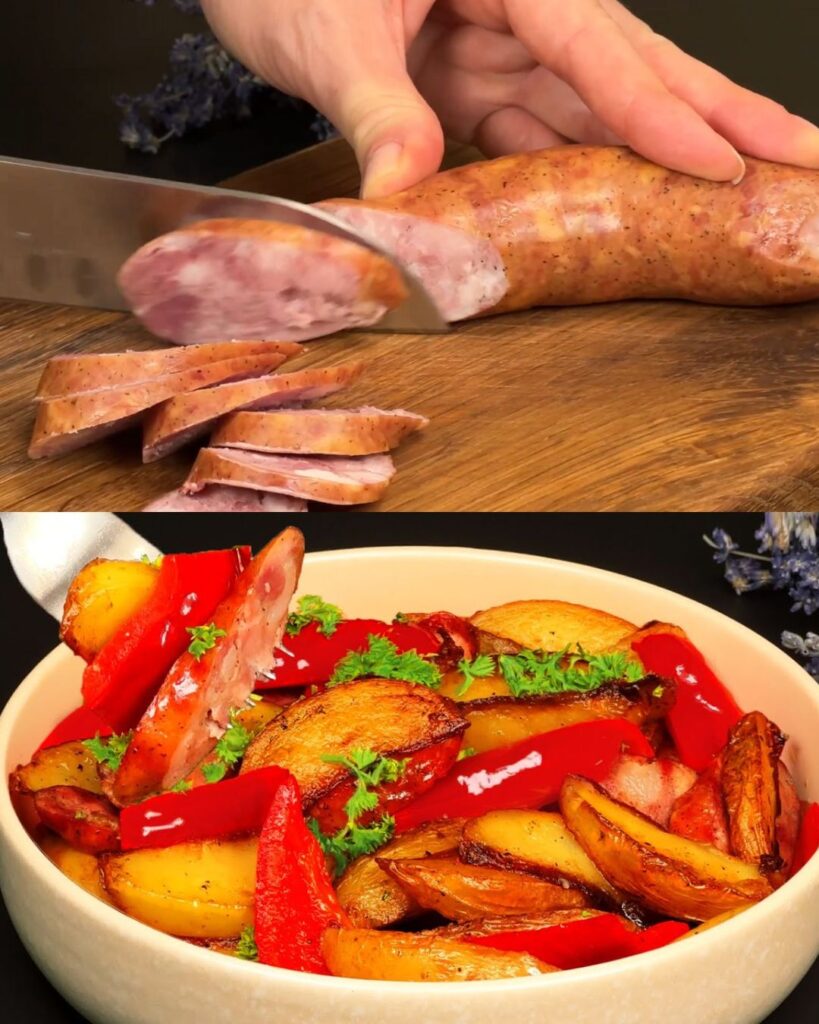 Sausage and Potato Salad with Pickled Peppers