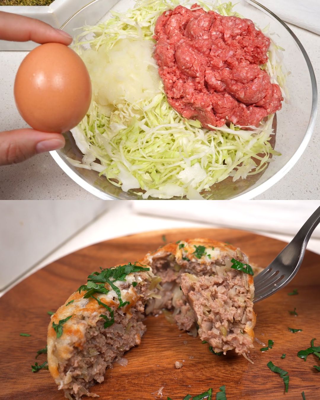 Cabbage and Minced Meat Casserole with Cheese and Mayonnaise