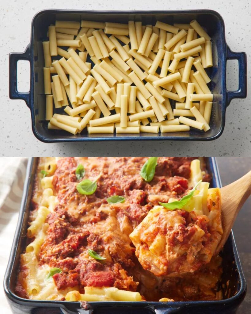 Cheesy Baked Ziti with Ground Beef