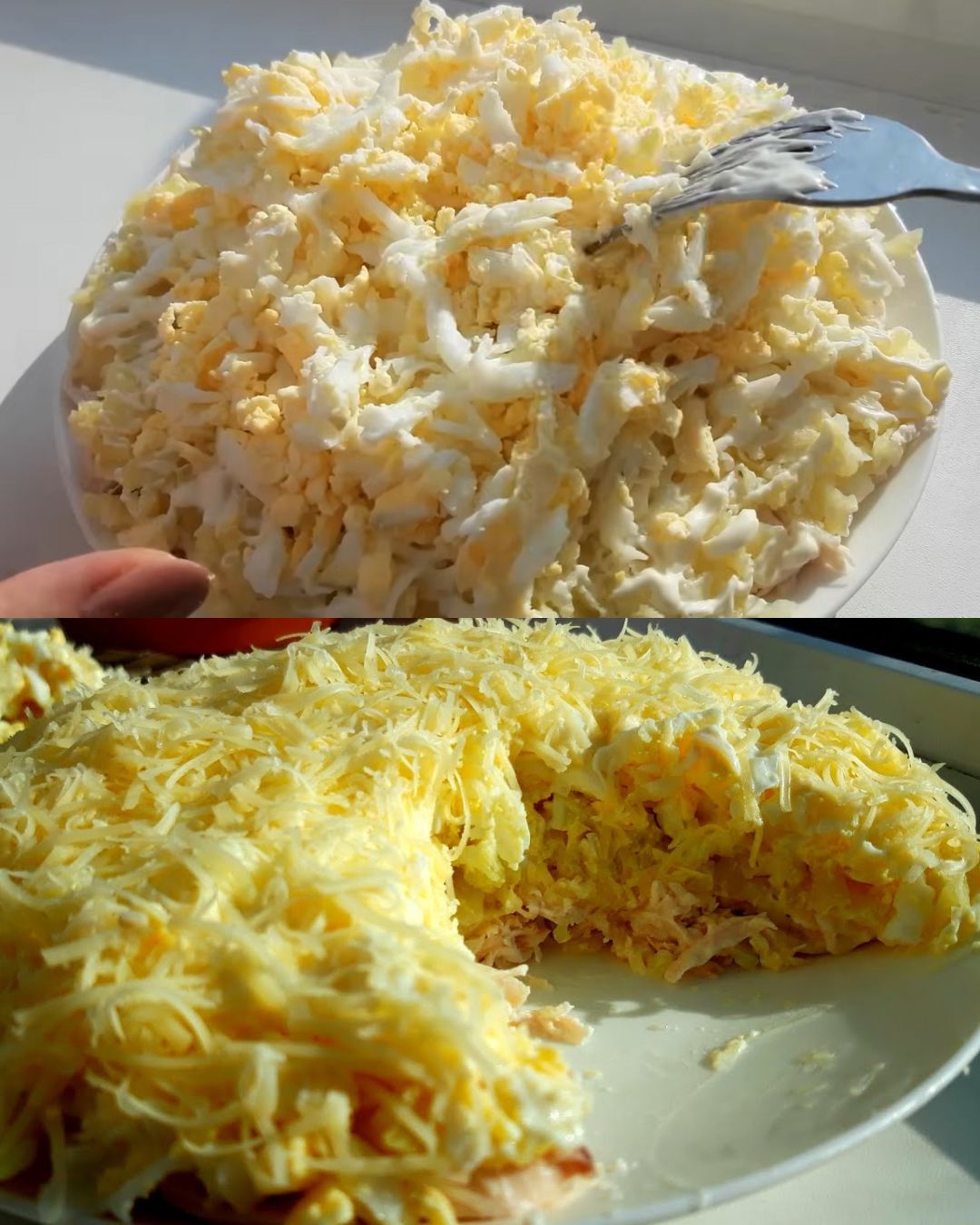 Classic Layered Chicken and Potato Salad