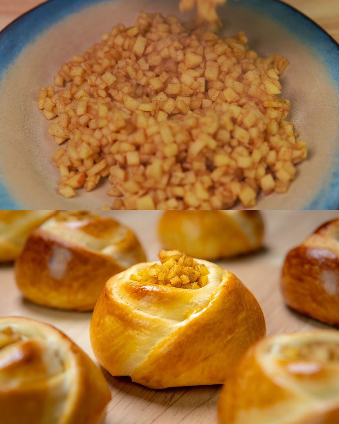 Apple-Infused Sweet Bread Rolls