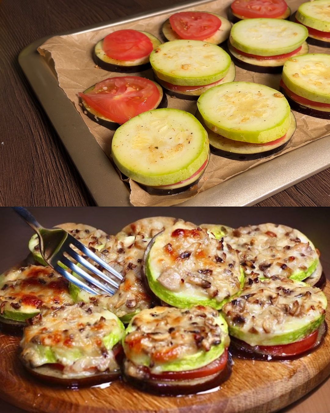 Baked Vegetable Casserole with Sour Cream and Cheese
