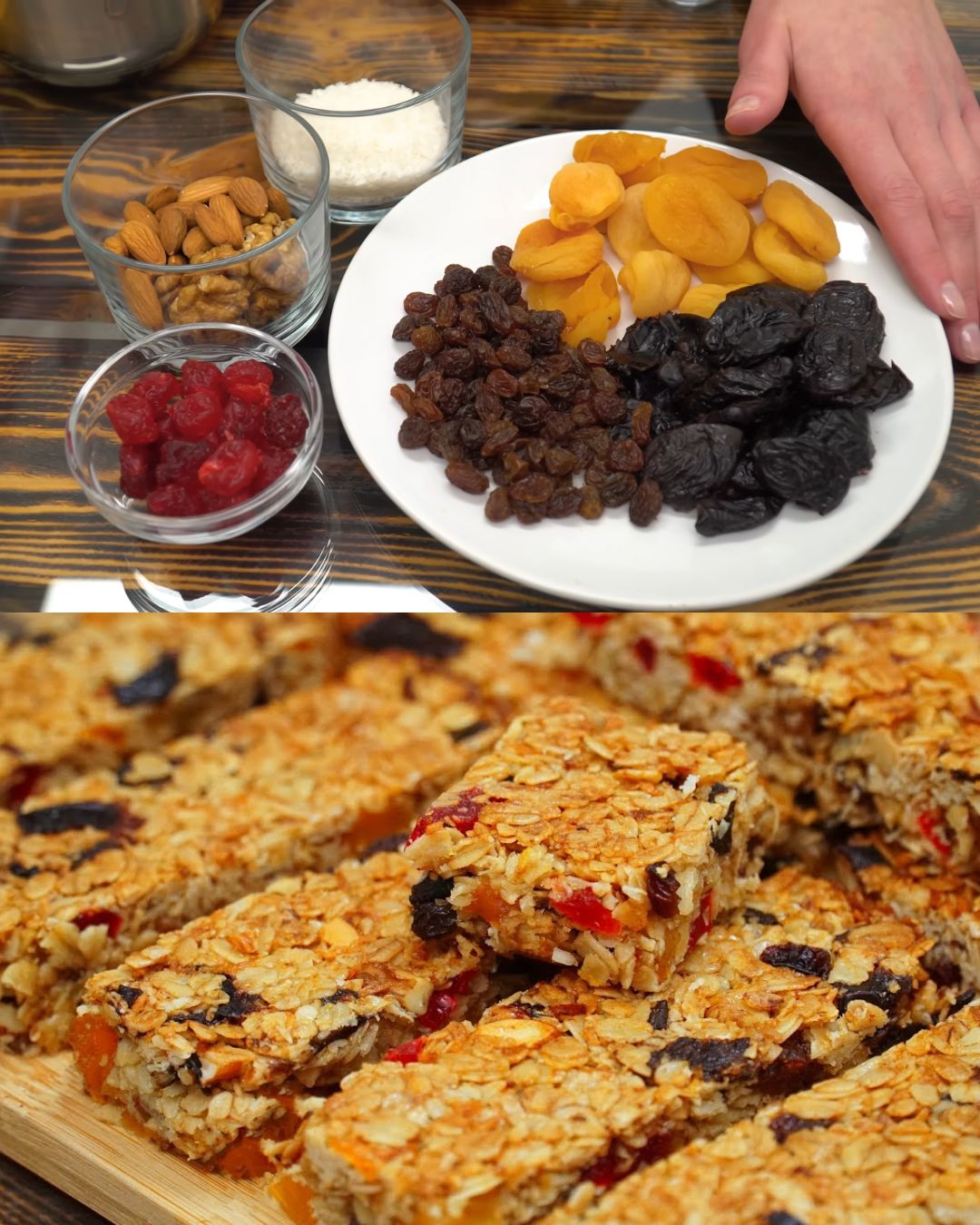 Homemade Fruit and Nut Oatmeal Bars