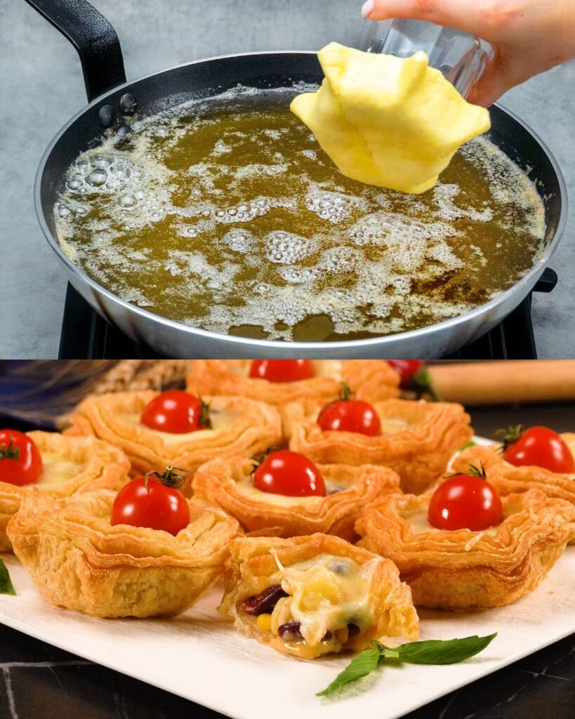 Puff Pastry Pockets with Cheesy Potato, Bean, and Corn Filling
