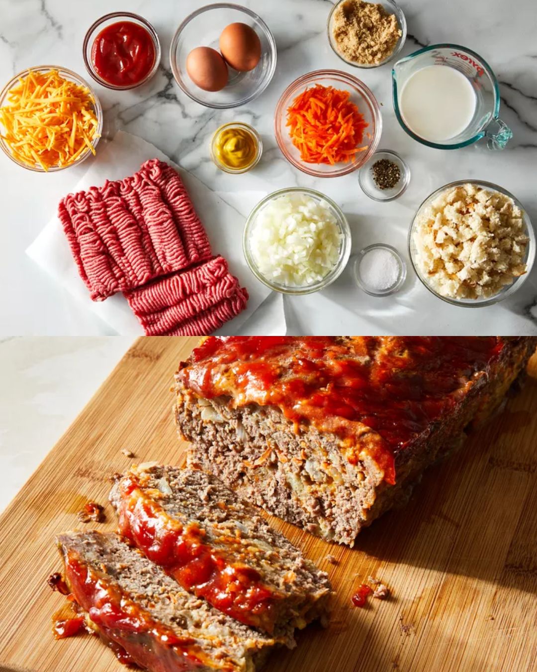 Cheddar-Stuffed Meatloaf with Brown Sugar Glaze