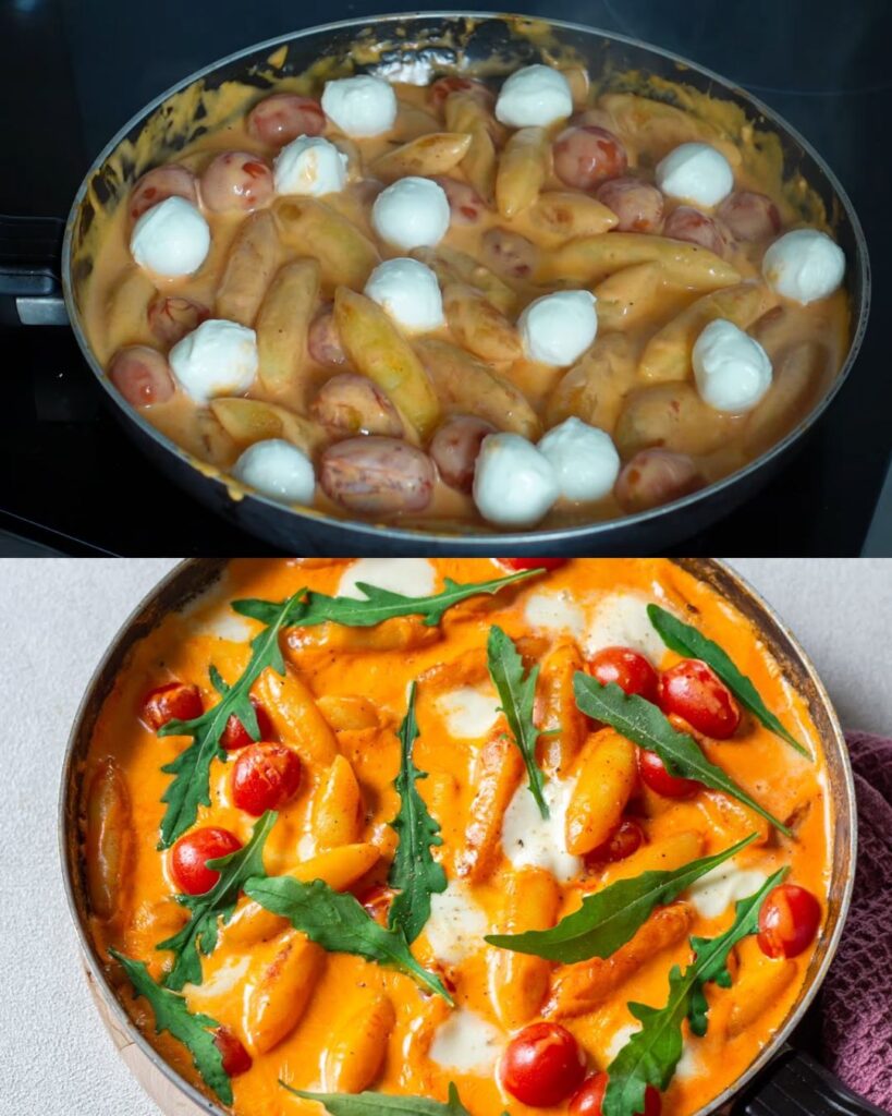 Creamy Tomato Mozzarella Schupfnudeln Bake