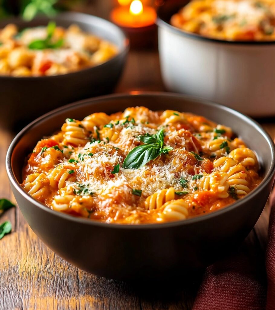 Creamy Tomato Basil Rotini: A Simple Yet Elegant Pasta Delight
