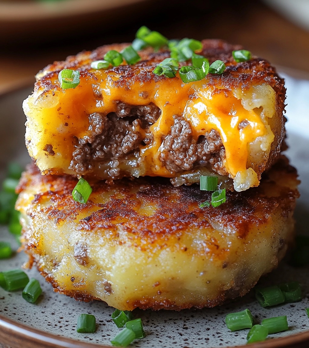 Crispy Mashed Potato and Cheesy Beef Patties: A Comfort Food Classic
