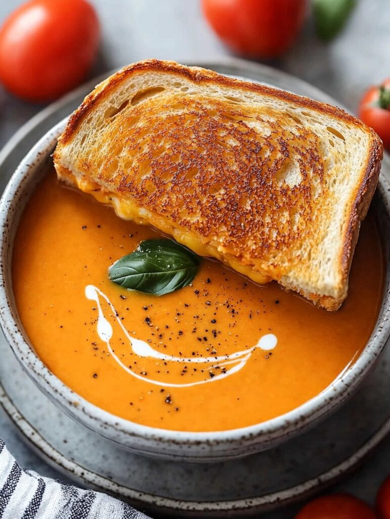 Creamy Tomato Soup with Grilled Cheese: A Classic Comfort Food Combination