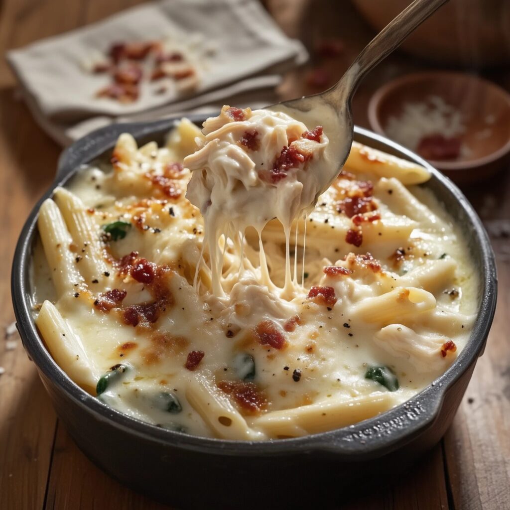 Creamy Chicken Bacon Alfredo Bake: A Crowd-Pleasing Comfort Food