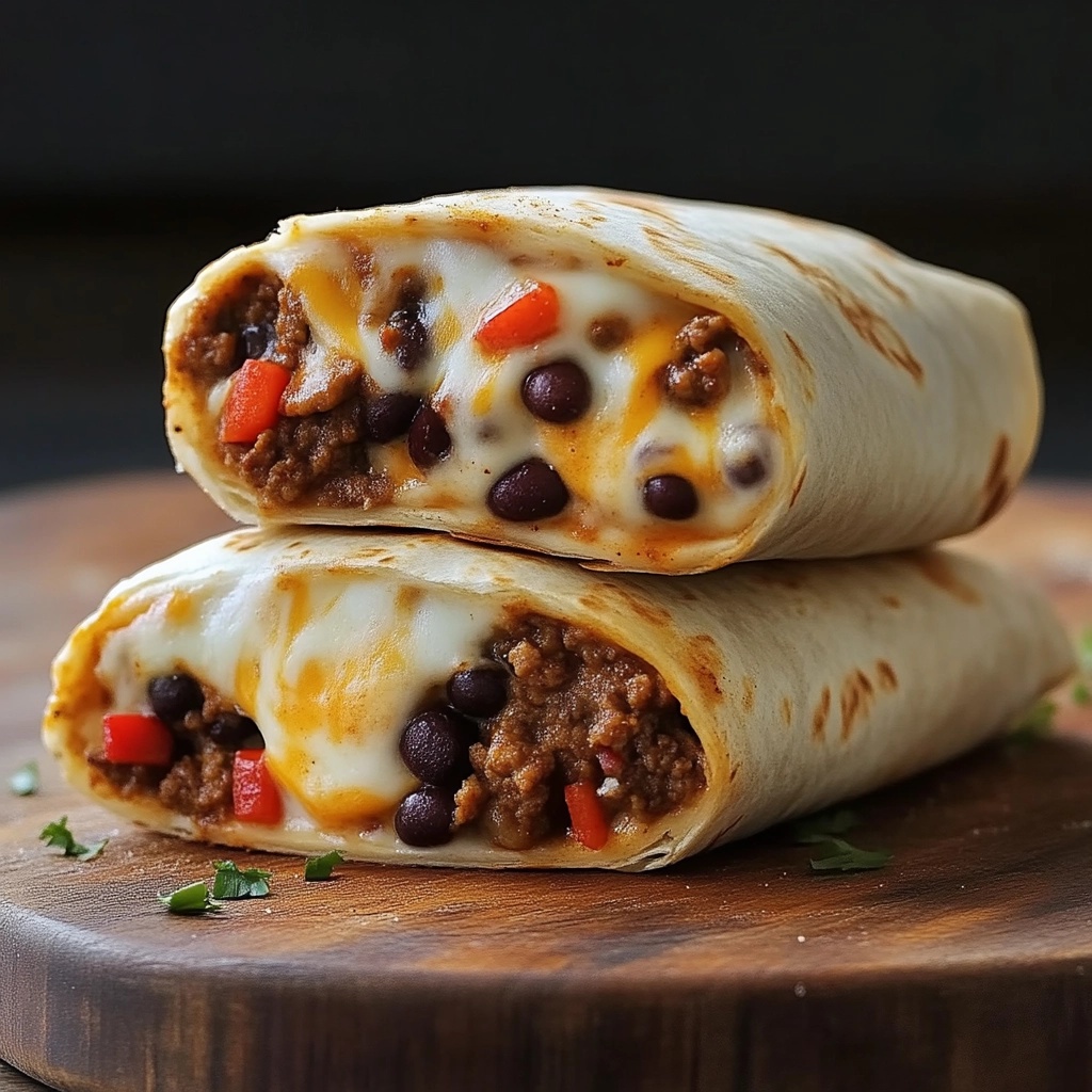 Cheesy Beef and Black Bean Burritos: A Quick and Satisfying Meal