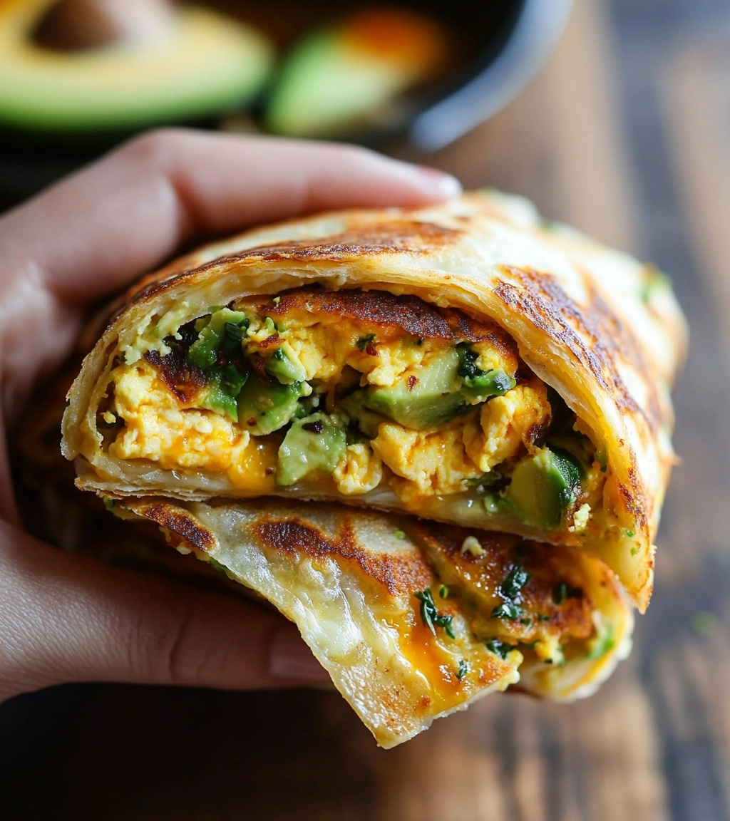 Crispy Breakfast Burritos with Avocado and Cheese: A Perfect Morning Indulgence
