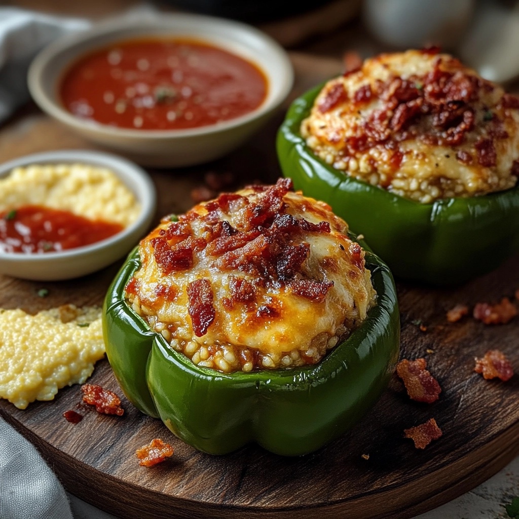 Cheesy Bacon and Quinoa Stuffed Bell Peppers: A Hearty and Flavorful Meal