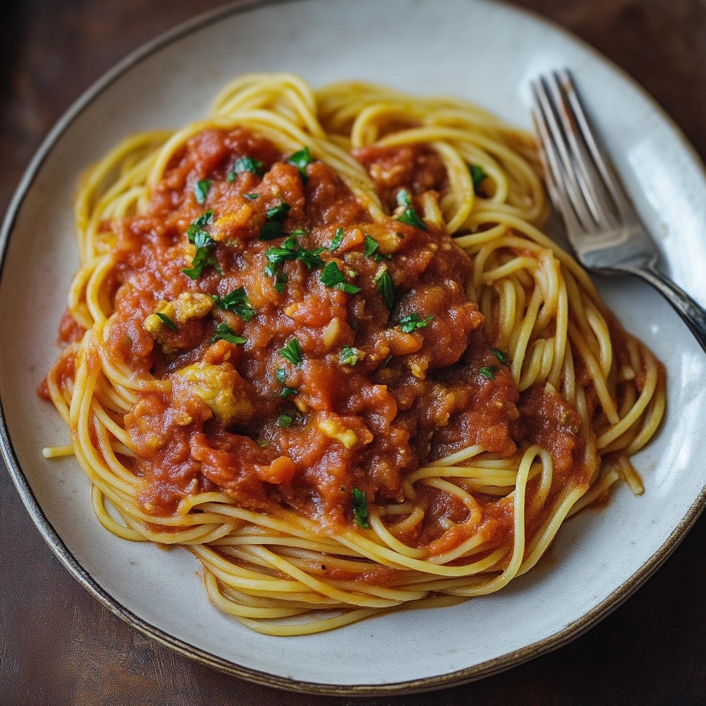 Classic Spaghetti with Garlic Tomato Sauce Recipe: A Simple Yet Flavorful Italian Delight