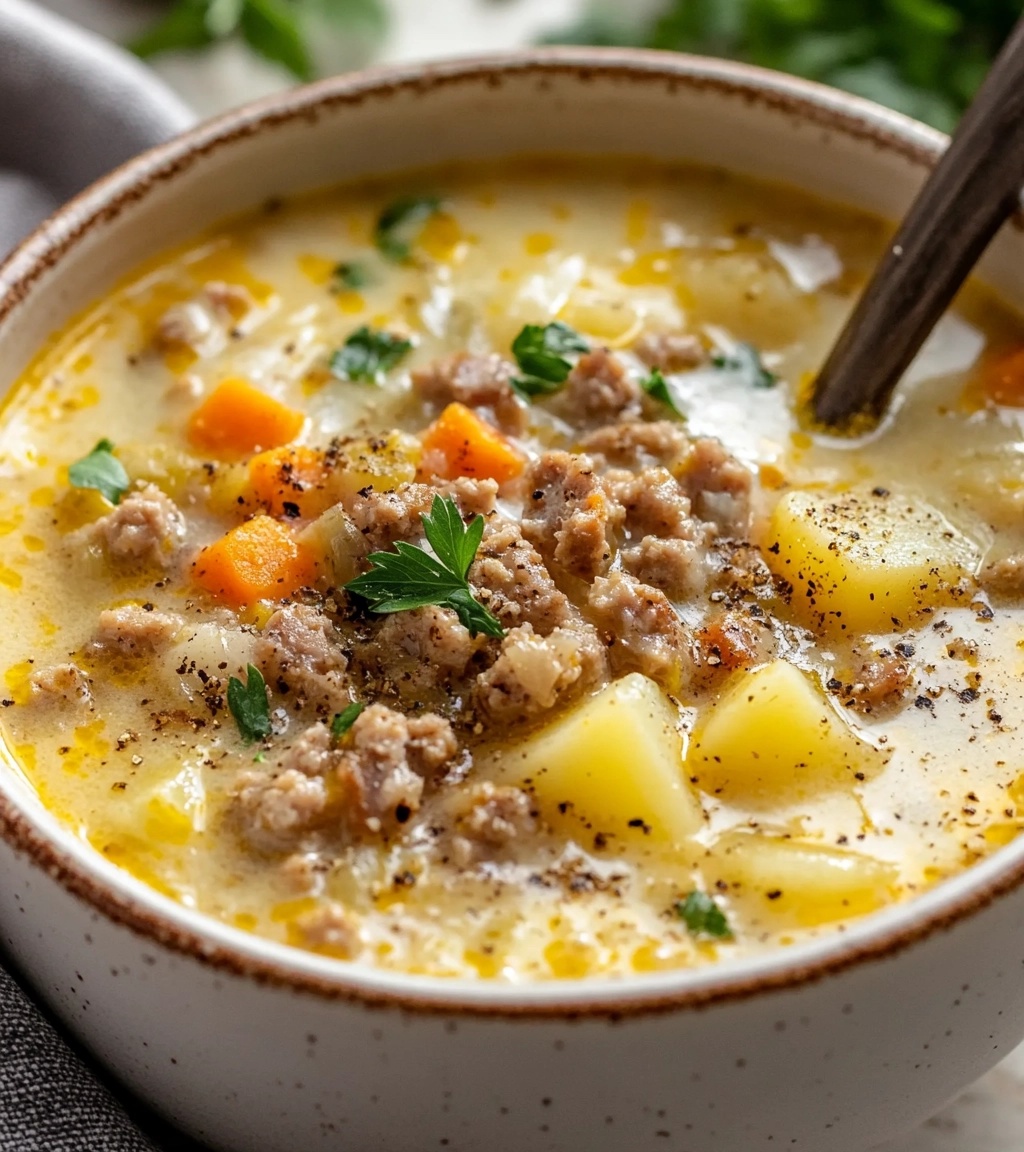Creamy Sausage, Potato, and Carrot Soup: A Hearty One-Pot Comfort Meal