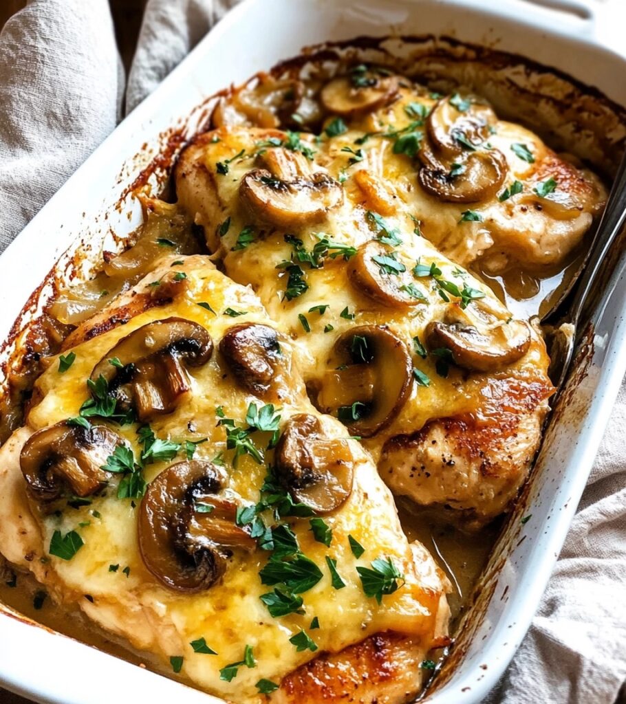 Creamy Mushroom Chicken Bake: A Comforting One-Pan Delight