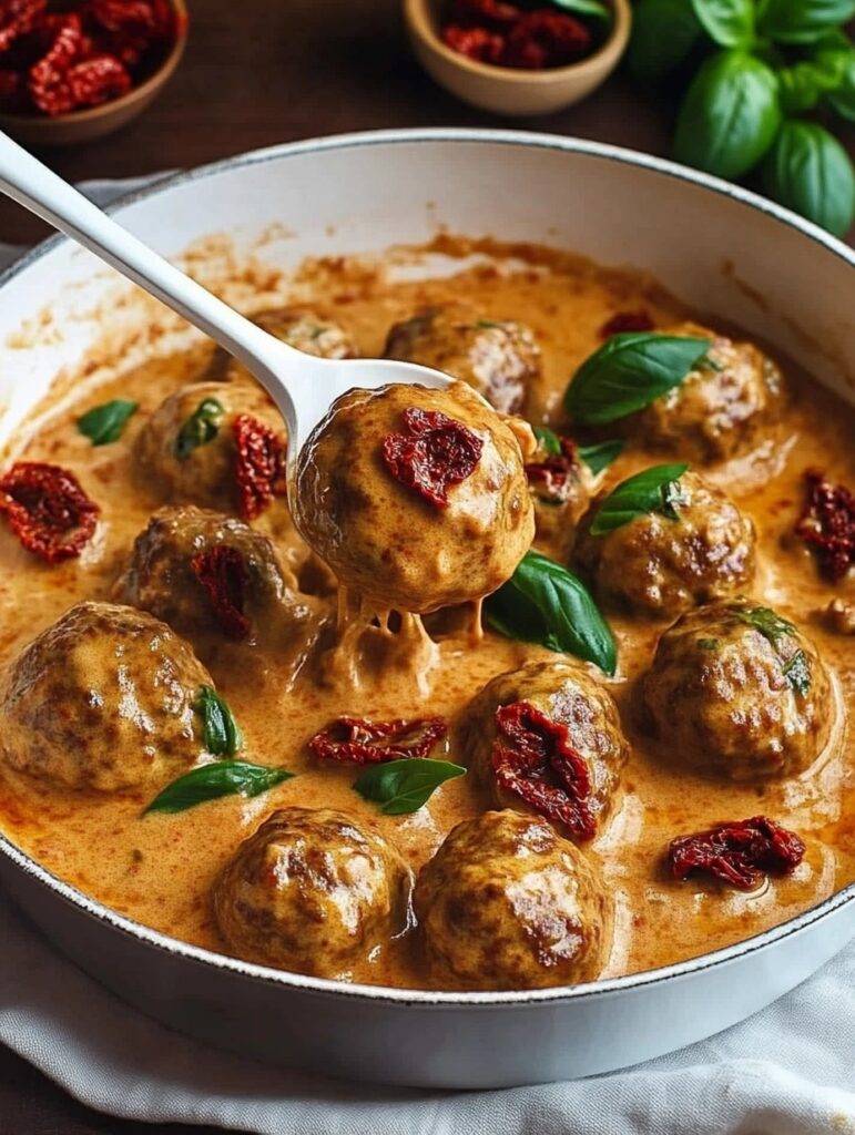 Creamy Sundried Tomato Meatballs: A Gourmet Comfort Dish for Any Occasion
