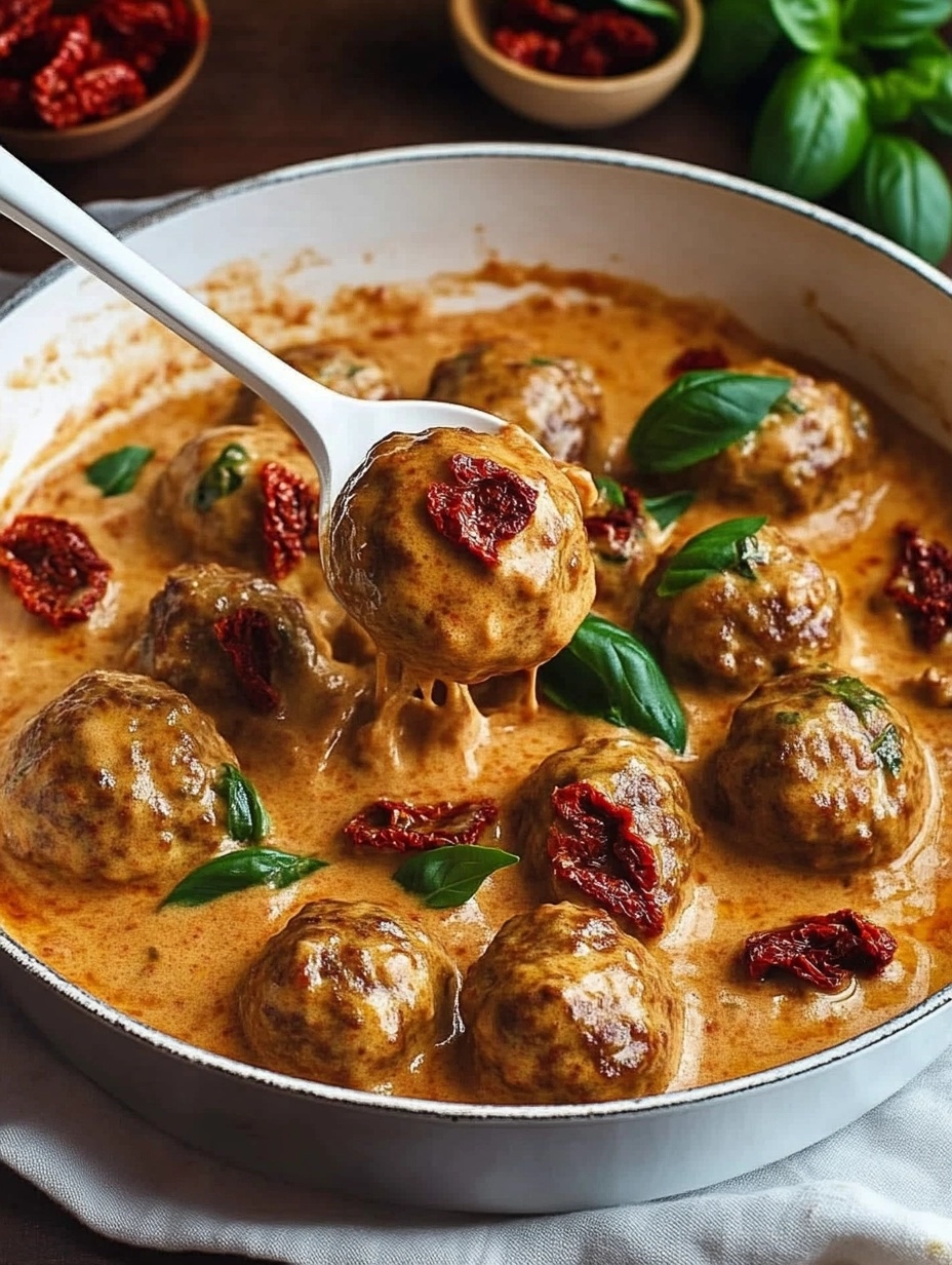 Creamy Sundried Tomato Meatballs: A Gourmet Comfort Dish for Any Occasion