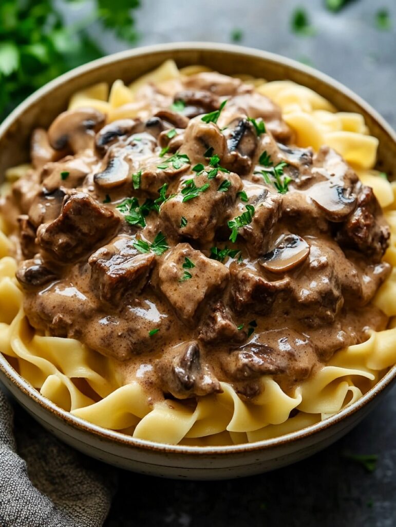 Classic Beef Stroganoff: A Hearty and Creamy Comfort Dish