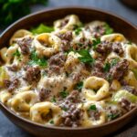 Creamy Beef and Cheese Tortellini: A Decadent One-Pan Dinner Creamy Beef and Cheese Tortellini: A Decadent One-Pan Dinner