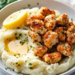 Garlic Herb Chicken Bites with Mashed Potatoes: A Quick and Comforting Meal Garlic Herb Chicken Bites with Mashed Potatoes: A Quick and Comforting Meal