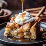Classic Bread Pudding with Caramel and Whipped Cream: A Cozy Dessert Delight Classic Bread Pudding with Caramel and Whipped Cream: A Cozy Dessert Delight