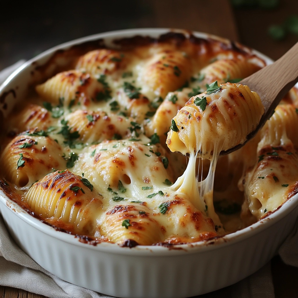 Cheesy Alfredo Stuffed Shells: A Creamy, Comforting Pasta Bake