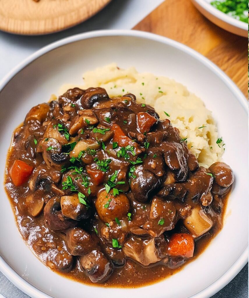 Vegan Mushroom Bourguignon: A Hearty and Flavorful French-Inspired Delight