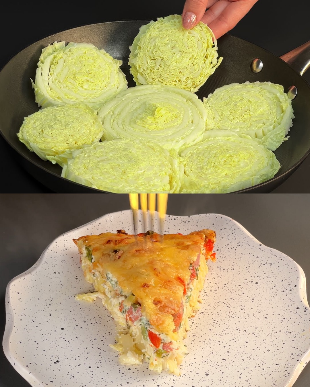 Savory Breakfast Casserole with Peking Cabbage and Sausage