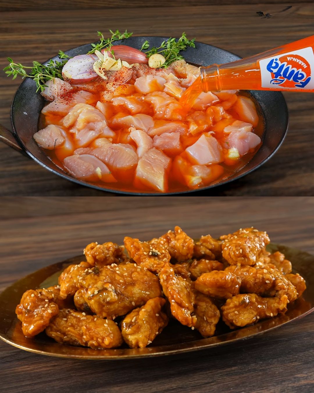 Double Delight Orange-Glazed Chicken (With Fanta Experiment!)