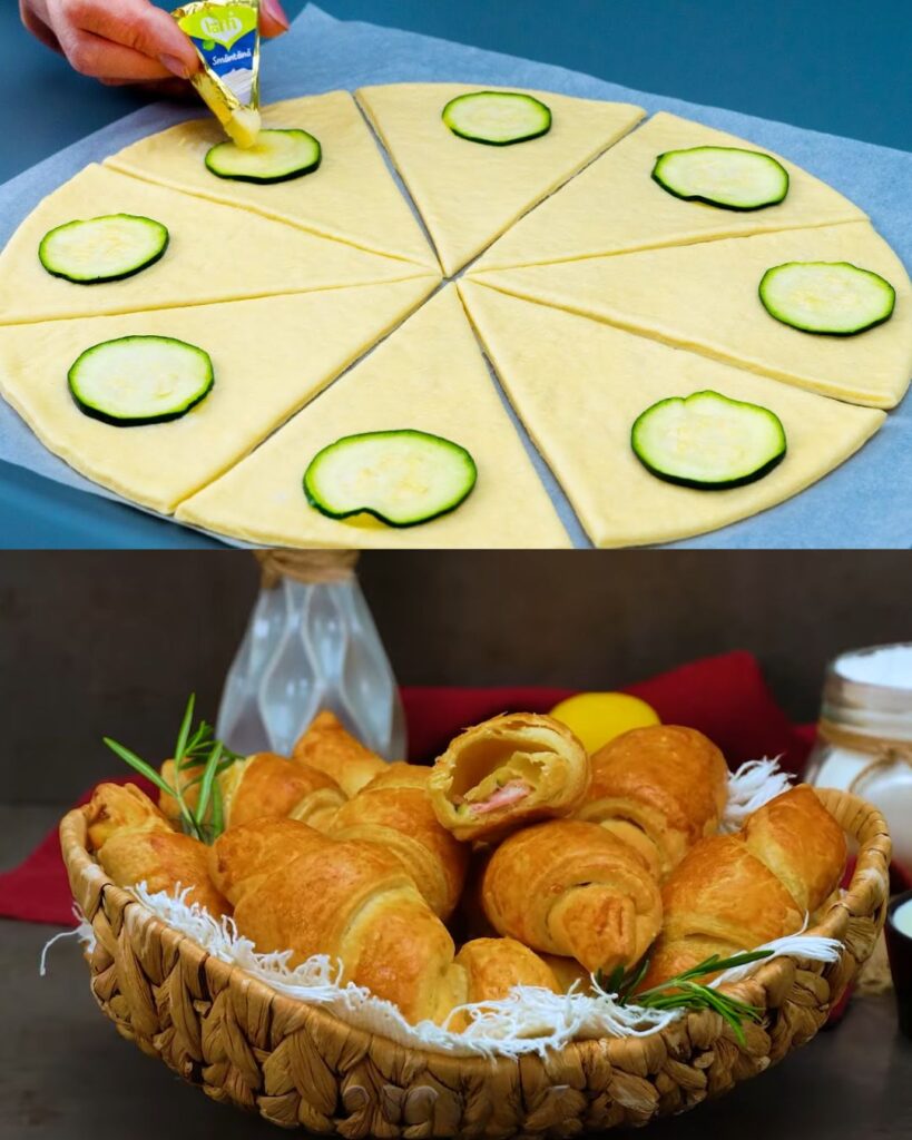 Zucchini and Ham Puff Pastry Rolls