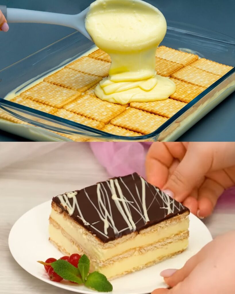 Decadent No-Bake Vanilla and Chocolate Biscuit Cake with Coffee Delight