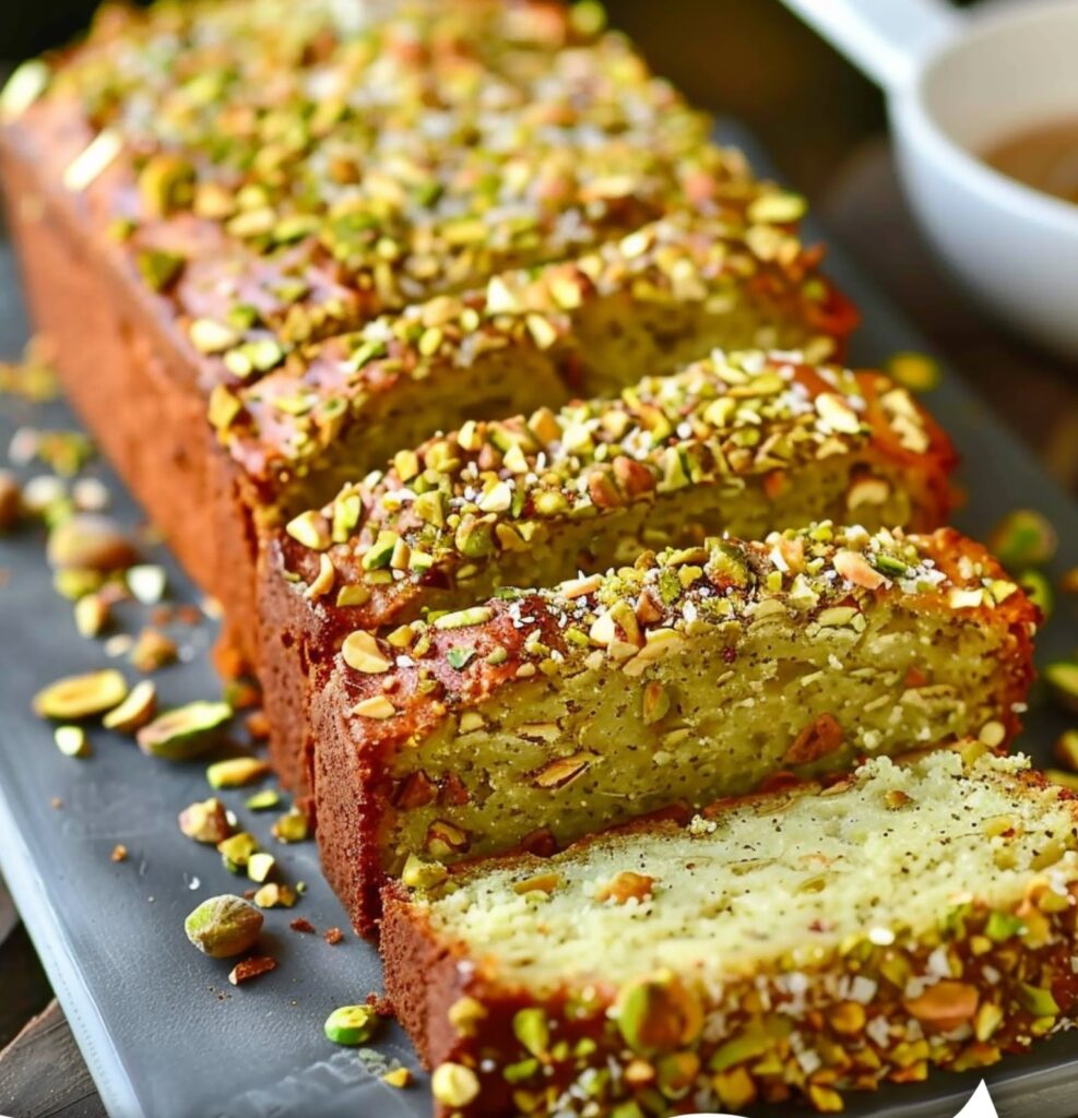 Pistachio Lemon Bread with Lemon Glaze