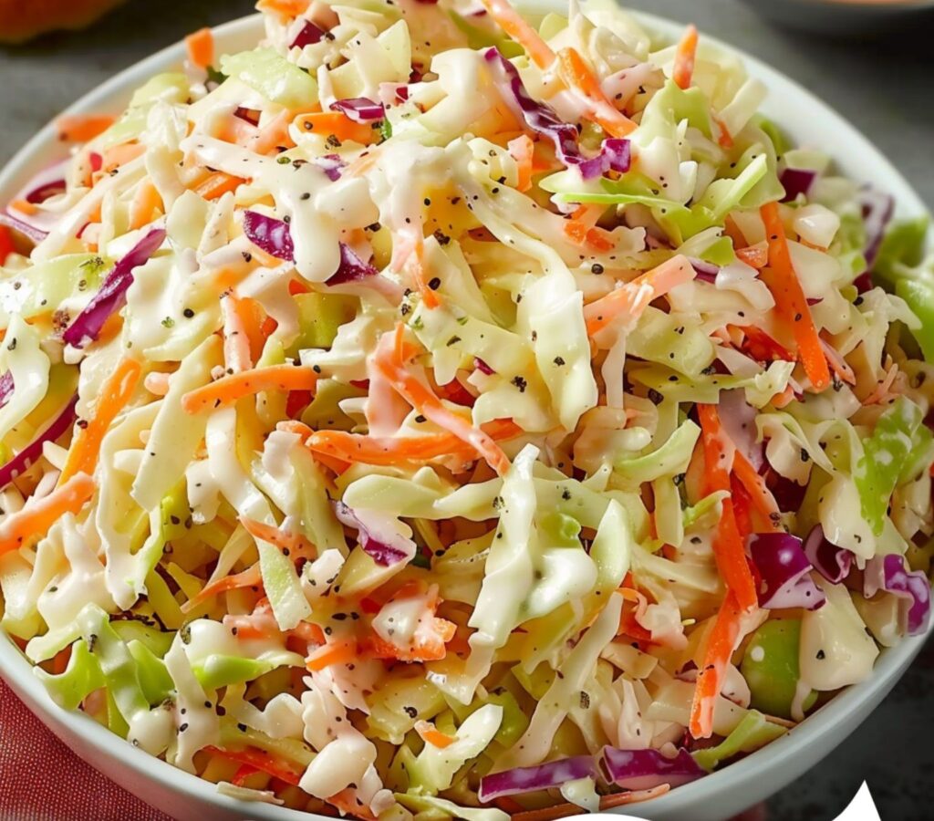 Classic Creamy Coleslaw with Buttermilk and Apple Cider Vinegar