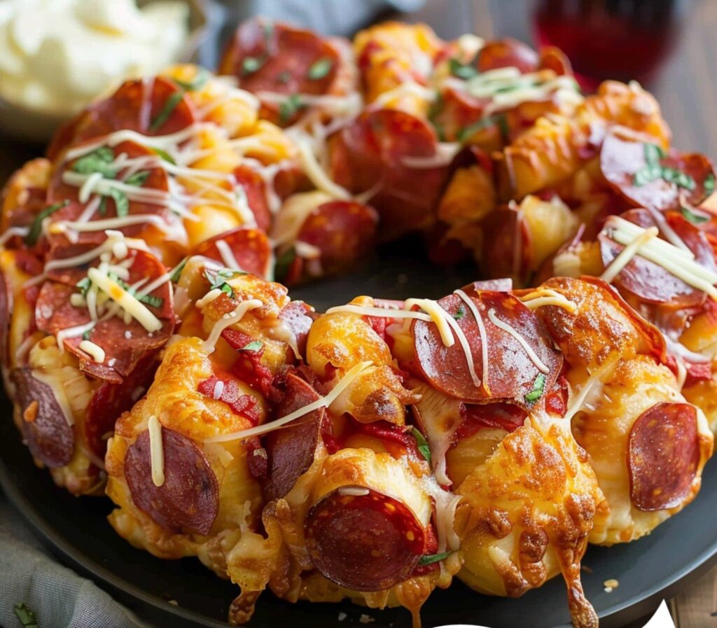 Cheesy Pull-Apart Pepperoni Pizza Bread