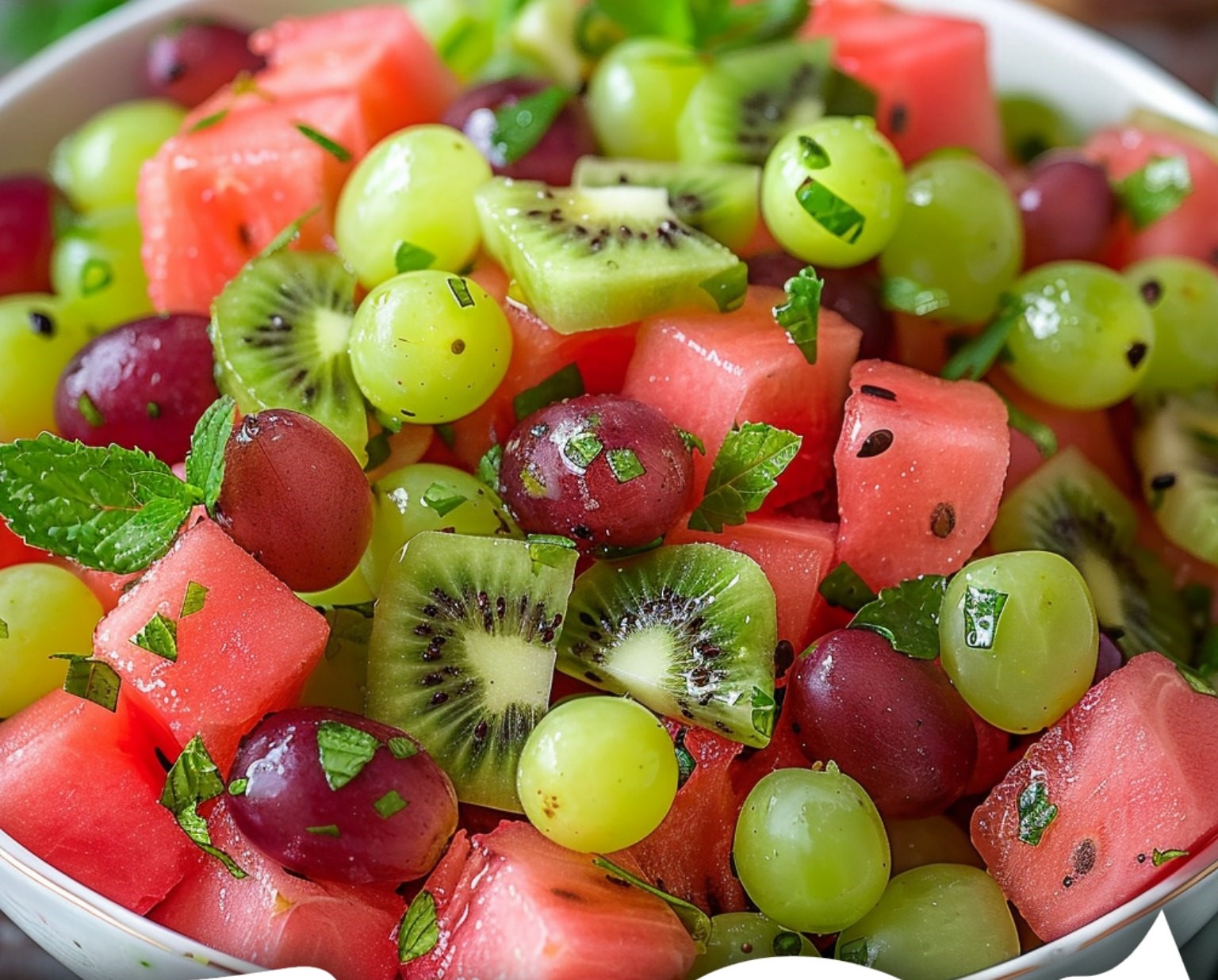 Refreshing Watermelon Kiwi Mint Salad