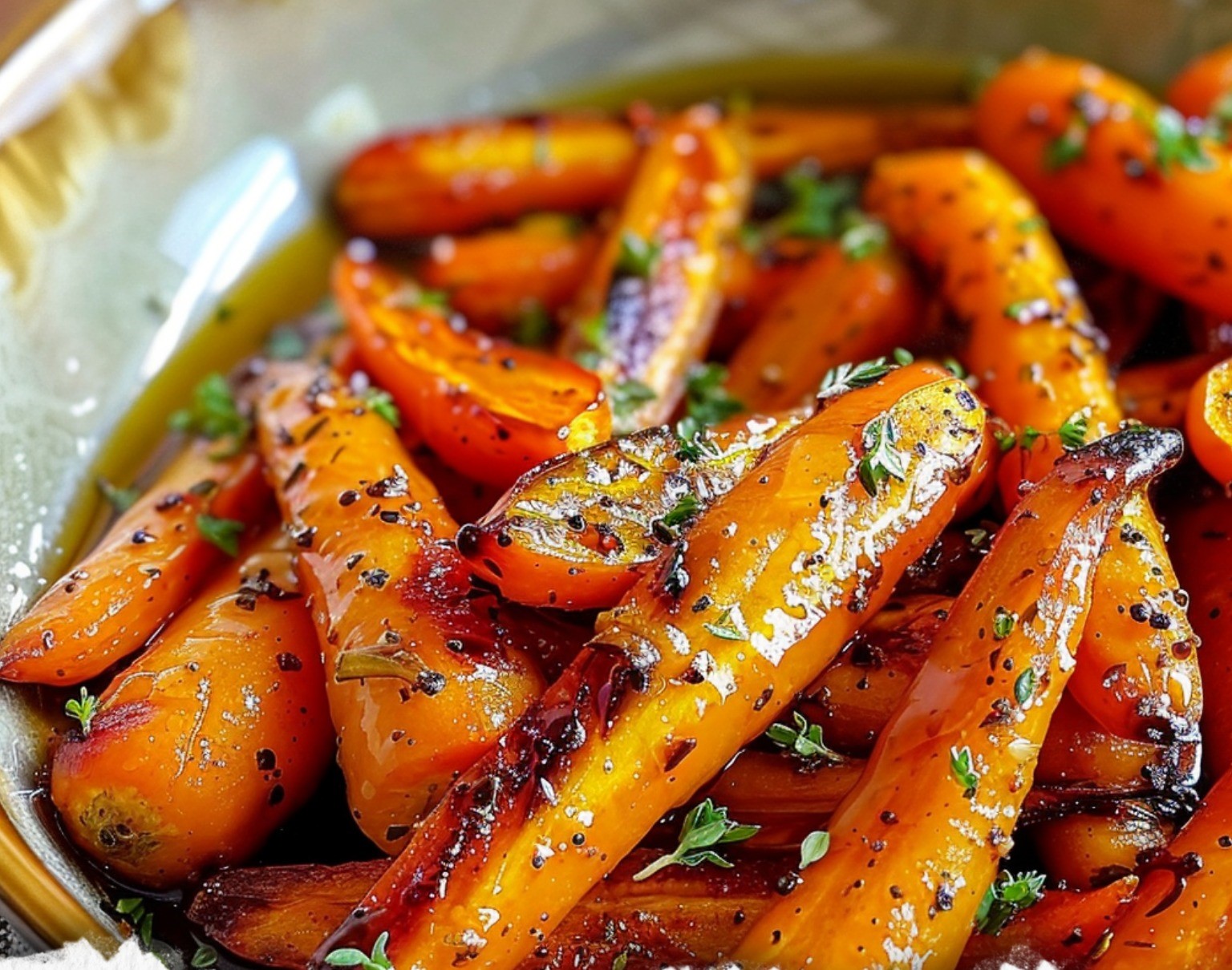 Honey Garlic Roasted Baby Carrots